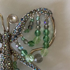 Large Butterfly Pin w/Swarovski Studded Crystals